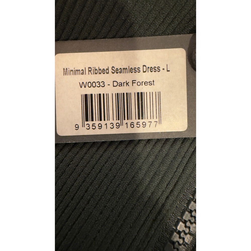 LSKD Minimal‎ Ribbed Seamless Dress Dark Forest Green Quarter Zip Size L NEW NWT - Picture 8 of 14